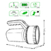 Прожекторный светодиодный фонарь Gauss аккумуляторный 215х145 200 лм GF601