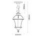Уличный подвесной светильник De Markt Сандра 811010301