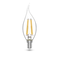Лампа светодиодная филаментная Gauss E14 4,5W 4100К прозрачная 1041125