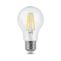 Лампа светодиодная филаментная Gauss E27 10W 2700К прозрачная 102802110