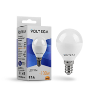 Лампа светодиодная Voltega E14 10W 2800K матовая 8453
