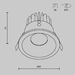 Встраиваемый светодиодный светильник Maytoni Technical Zoom DL034-L12W4K-B